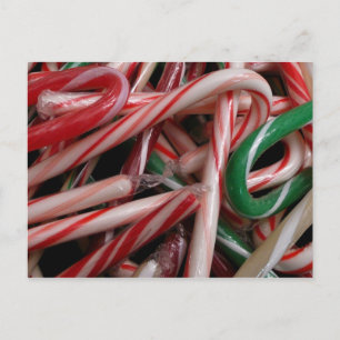 Cartes Pour Fêtes Annuelles Sucres de canne Noël Vacances Blanc Vert et Rouge