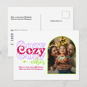 Cartes Pour Fêtes Annuelles Sugarplum Dream Cosy Vibes Retro Noël Photo