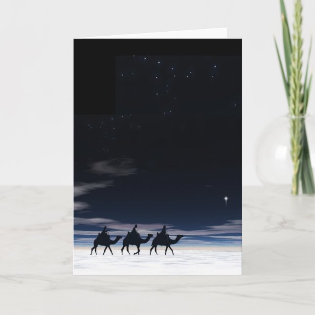 Cartes Pour Fêtes Annuelles Suivre là-bas l'étoile (Devant)