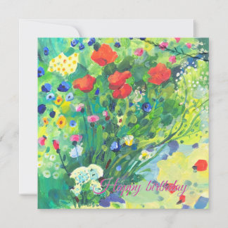 Cartes Pour Fêtes Annuelles Summer flowers, poppys