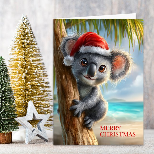 Cartes Pour Fêtes Annuelles Summer Koala Christmas (Créateur téléchargé)