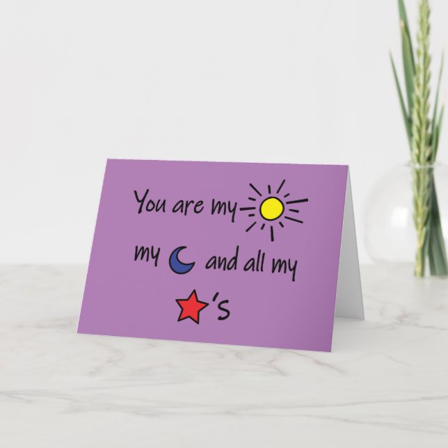 Cartes Pour Fêtes Annuelles Sun-Moon-and-Stars- (Devant)