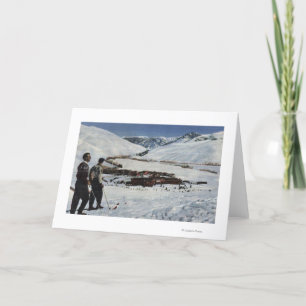 Cartes Pour Fêtes Annuelles Sun Valley, identification - scène d'hiver de Sun