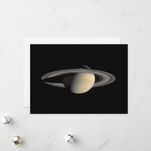 Cartes Pour Fêtes Annuelles Sunlit Saturn Gas géant Planet par Cassini
