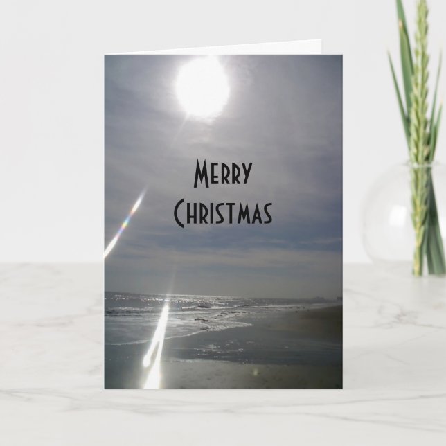 CARTES POUR FÊTES ANNUELLES "SUNNY BEACH" JOYEZ NOËL / HEUREUSE NOUVELLE ANNÉE (Devant)