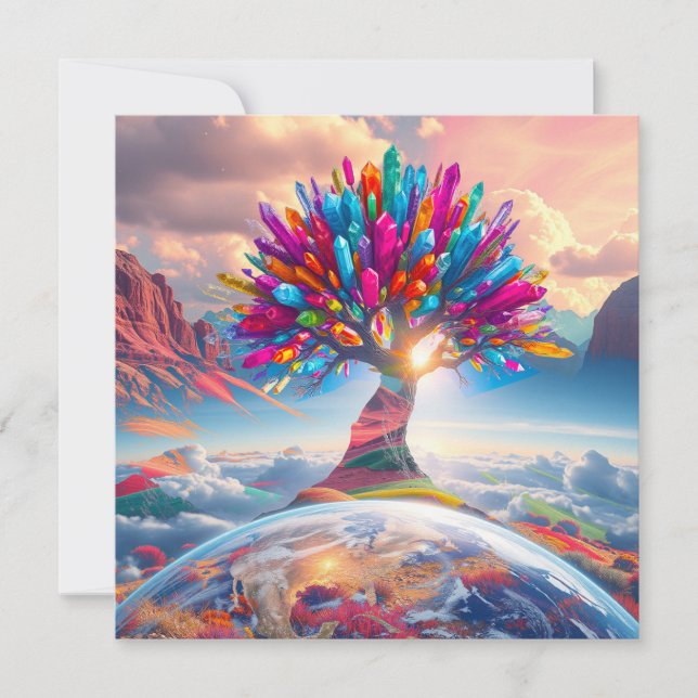 Cartes Pour Fêtes Annuelles Sunrise Crystal (Devant)