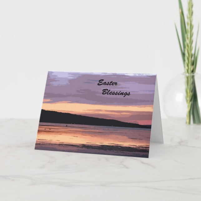 Cartes Pour Fêtes Annuelles Sunset easter (Devant)