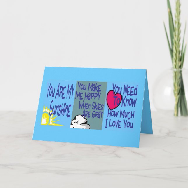 Cartes Pour Fêtes Annuelles Sunshine Valentine (Devant)