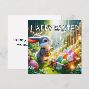 Cartes Pour Fêtes Annuelles Super mignon lapin de Pâques