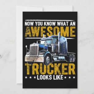 Cartes Pour Fêtes Annuelles Super Trucker Grand Cadeau Pour Hommes Et Truckers