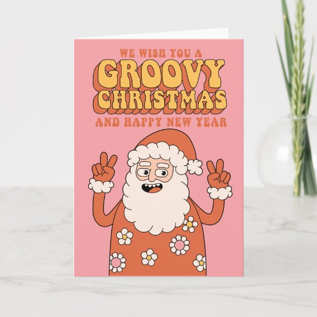 Cartes Pour Fêtes Annuelles Super voeux de Noël Paix Amour & Vacances (Devant)