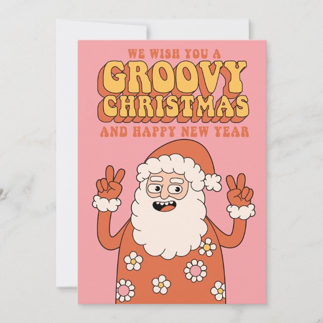Cartes Pour Fêtes Annuelles Super voeux de Noël Paix Amour & Vacances (Devant)