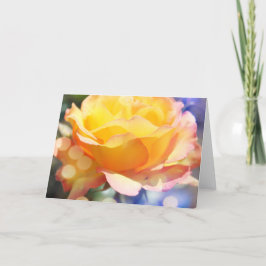 Cartes Pour Fêtes Annuelles Superbe fleur de rose jaune.  Photographie florale