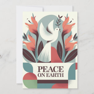 Cartes Pour Fêtes Annuelles Superbe Post Design moderne Paix sur Terre