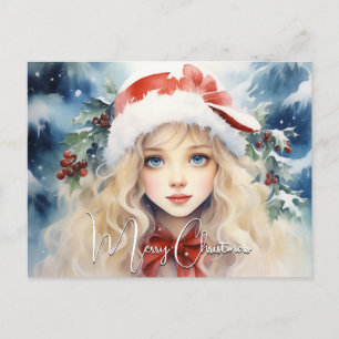 Cartes Pour Fêtes Annuelles Superbe Princesse de glace de Noël