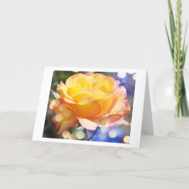 Cartes Pour Fêtes Annuelles Superbe rose jaune fleur. Photographie florale.