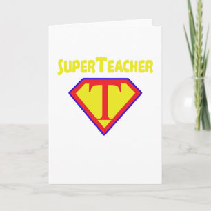Cartes Pour Fêtes Annuelles Superenseignant Superhero Funny Enseignant cadeau