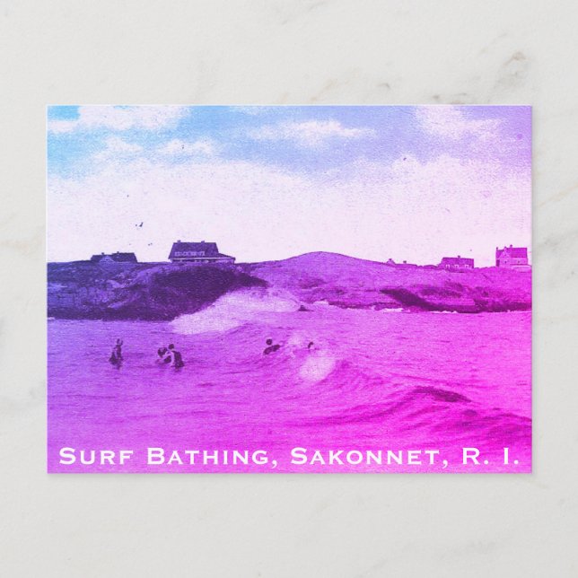 Cartes Pour Fêtes Annuelles Surf, Sakonnet - Little Compton, RI (Devant)