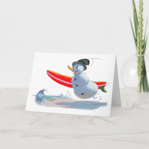 Cartes Pour Fêtes Annuelles sUrFeR sNoWmAn