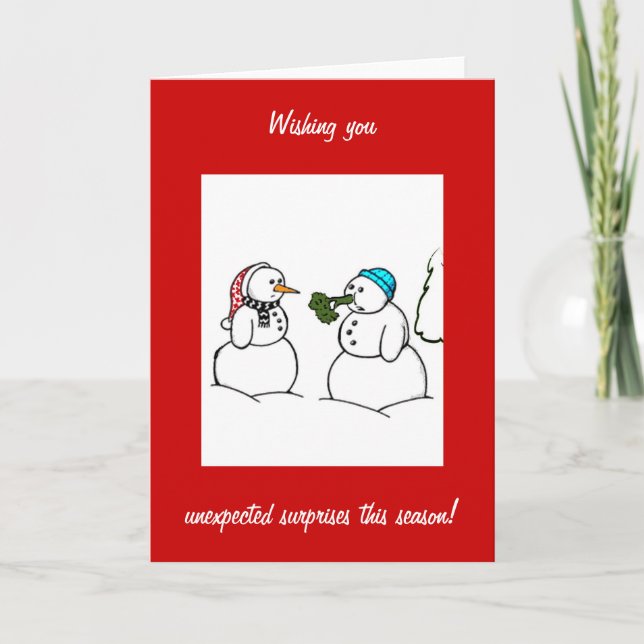Cartes Pour Fêtes Annuelles Surprises inattendues (Devant)