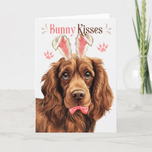 Cartes Pour Fêtes Annuelles Sussex Spaniel Chien Bunny Oreilles pour Pâques