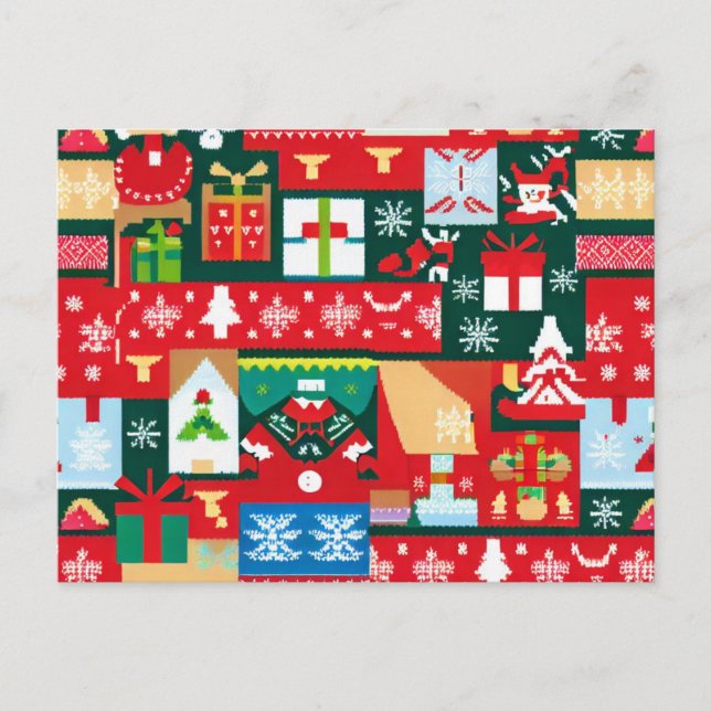 Cartes Pour Fêtes Annuelles Sweat moche Noël 1 (Devant)