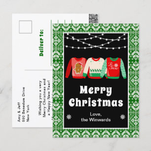 Cartes Pour Fêtes Annuelles Sweaters de Noël moches Joyeux Noël vert