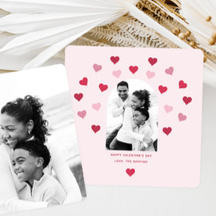 Cartes Pour Fêtes Annuelles Sweet Blush rose et Red Heart Photo Valentine