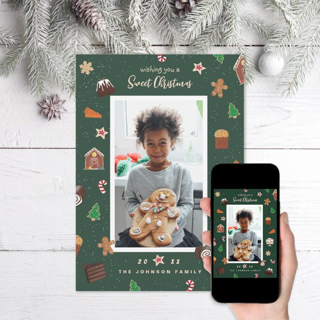 Cartes Pour Fêtes Annuelles Sweet Christmas Baked Sweet (Créateur téléchargé)