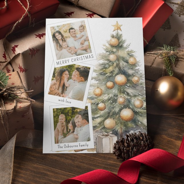 Cartes Pour Fêtes Annuelles Sweet Christmas Tree Photo Collage (Créateur téléchargé)