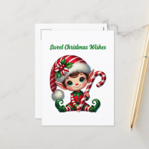 Cartes Pour Fêtes Annuelles Sweet Christmas Waches elf menthe poivrée
