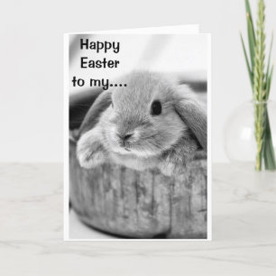 CARTES POUR FÊTES ANNUELLES "SWEET/CUDLY HONEY BUNNY" POUR VOUS À PÂQUES