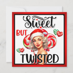 Cartes Pour Fêtes Annuelles Sweet de Noël rétro sur Pinup tordu