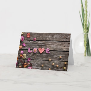 Cartes Pour Fêtes Annuelles Sweet Holiday Arrière - plan avec le mot Amour