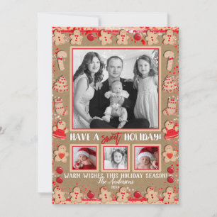 Cartes Pour Fêtes Annuelles Sweet Holiday Gingerpain de Noël Cookies Photo
