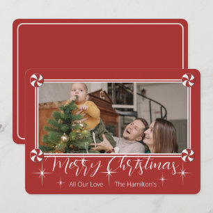 Cartes Pour Fêtes Annuelles Sweet Joyeux Noël Photo Plat Holiday Card