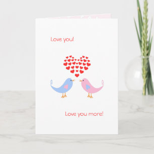 Cartes Pour Fêtes Annuelles Sweet lovebirds romantique texte personnalisé
