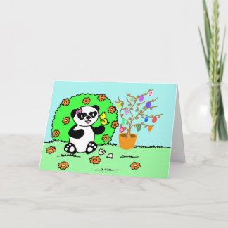 Cartes Pour Fêtes Annuelles Sweet panda is celebrating Easter little