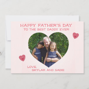 Cartes Pour Fêtes Annuelles Sweet Photo Cutout Happy Fête des pères