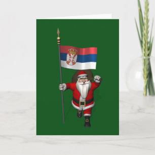 Cartes Pour Fêtes Annuelles Sweet Santa Claus visite la Serbie
