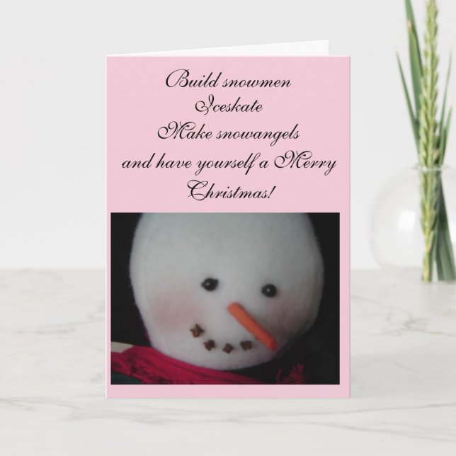 Cartes Pour Fêtes Annuelles Sweet Snowman (Devant)