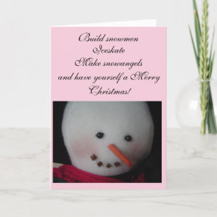 Cartes Pour Fêtes Annuelles Sweet Snowman