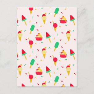 Cartes Pour Fêtes Annuelles Sweet Summer Fun Rainbow Ice Cream Sprinkings