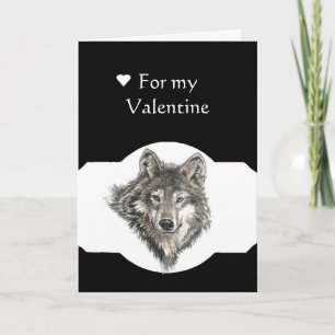 Cartes Pour Fêtes Annuelles Sweetheart Leader of the Pack Wolf Valentine