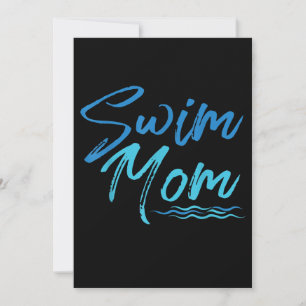 Cartes Pour Fêtes Annuelles Swim Maman Nager Drôle Mignonne Cadeau