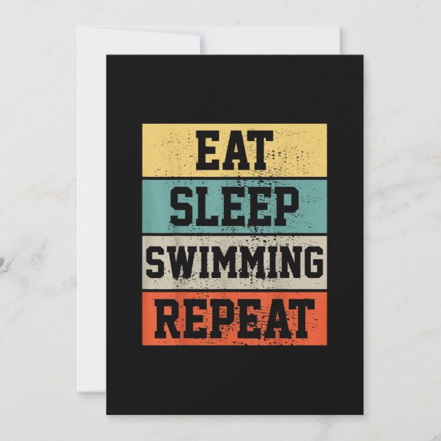 Cartes Pour Fêtes Annuelles Swim Swimmer    nageCadeau (Devant)