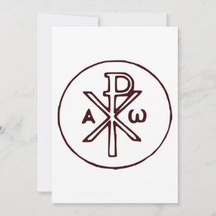Cartes Pour Fêtes Annuelles Symbole Christogram Chi-Rho