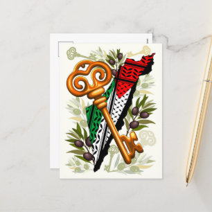 Cartes Pour Fêtes Annuelles Symbole clé palestinien du droit au retour