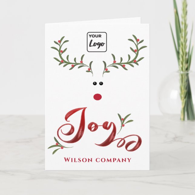 Cartes Pour Fêtes Annuelles Symbole de joie de rennes sacrés et amusant (Devant)