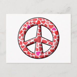 Cartes Pour Fêtes Annuelles SYMBOLE DE LA PAIX DES COEURS DE Valentine
